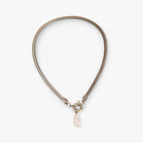 Necklace : Parel Elegantie Hanger - Goud in Zilver van Pantino