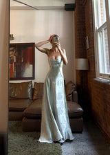 Robe de soirée longue à motif floral pour mariage