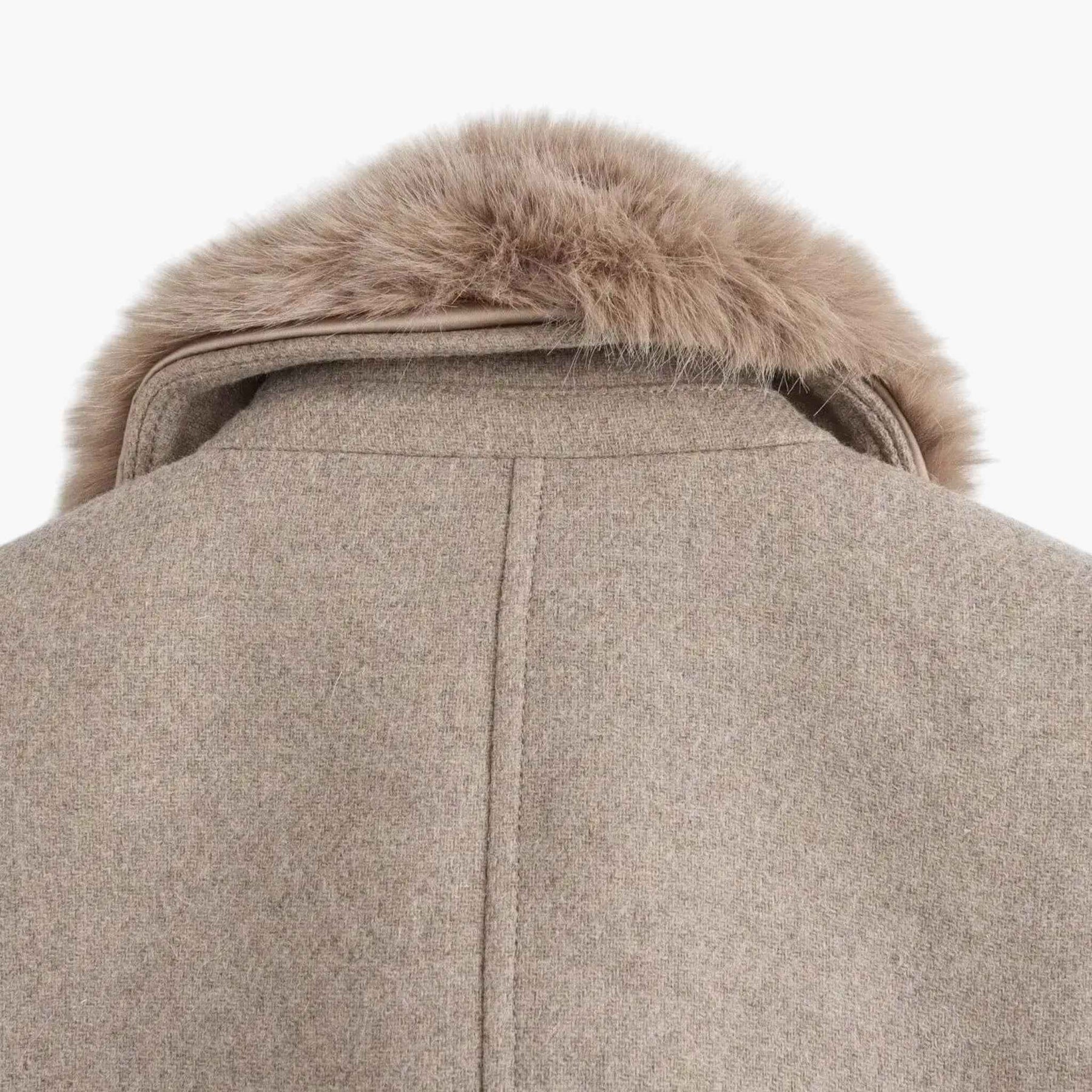 Damesjassen & -jacks : Jas Dames Khaki - Lange Winter met Bontkraag in van Pantino