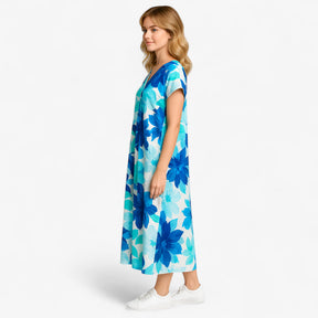 Women's Dress : Jurk Dames - Lange met Bloemenprint in van Pantino