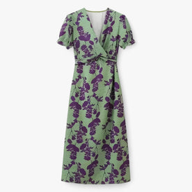 women's maxi dress : Lange Jurk Dames met Bloemenprint - Groen en Paars in Groen en Paars van Pantinoshop