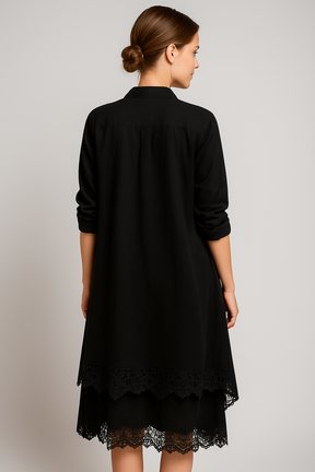 Two-Piece Set : Lange Jurk Dames met Camisa voor Zomer - Wit in van Pantino