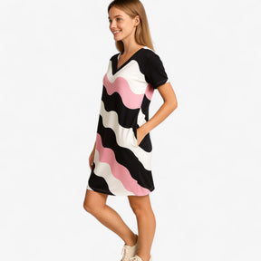 Women's Dress : Lange Jurk Dames met V-hals voor Feestelijke Kleding in van Pantino