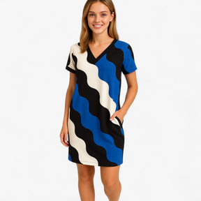 Women's Dress : Lange Jurk Dames met V-hals voor Feestelijke Kleding in van Pantino