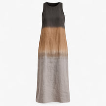 Women's Dress : Jurk Dames Grijs - Lange Mouwloze A-lijn Zomer in Grijs van Pantino
