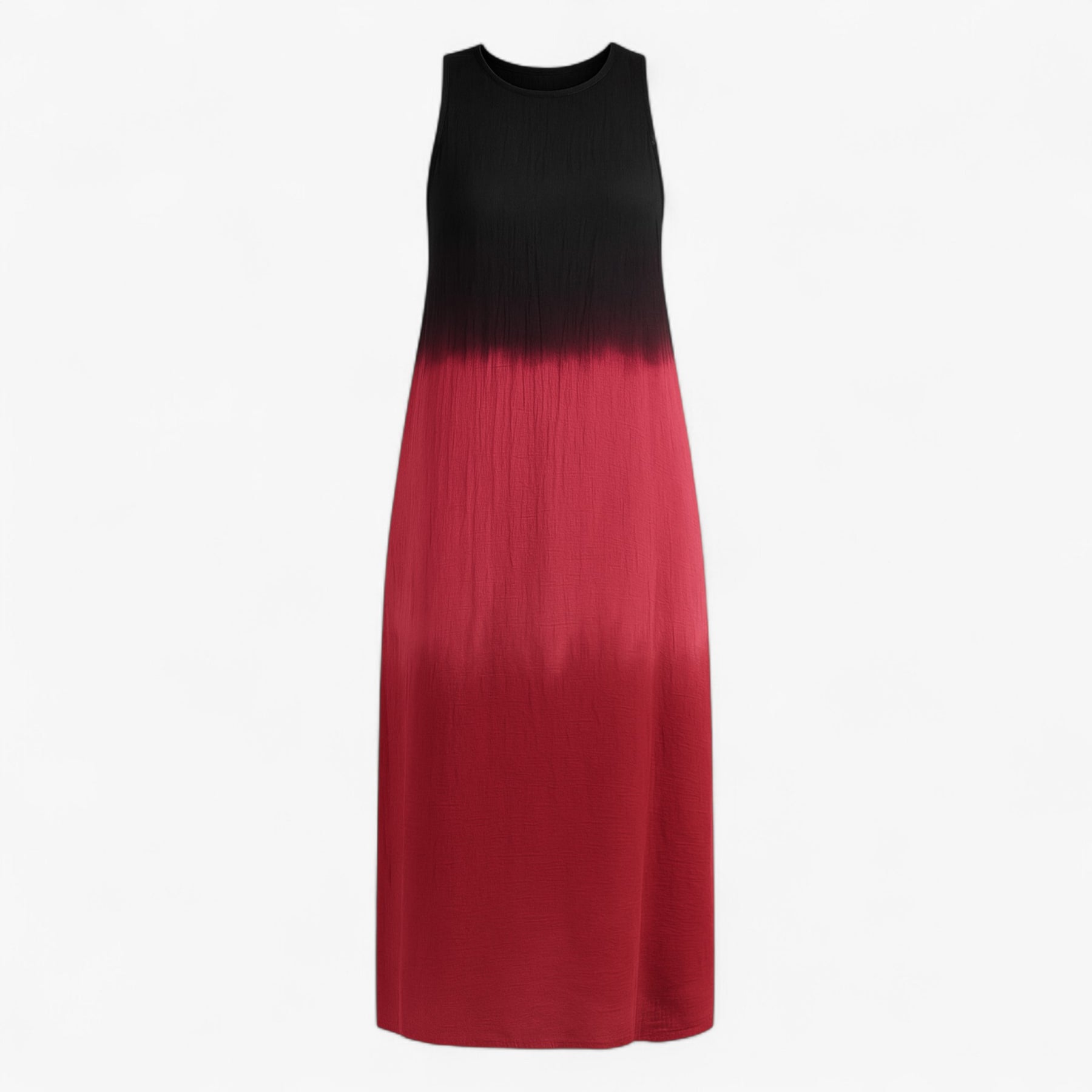 Women's Dress : Jurk Dames Grijs - Lange Mouwloze A-lijn Zomer in Rood van Pantino