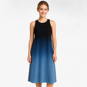 Women's Dress : Jurk Dames Grijs - Lange Mouwloze A-lijn Zomer in van Pantino