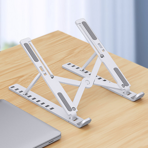 Laptop Stand : LaptopHolder - Laptop Houder voor Laptop Accessoires - Zilver in Zilver van Pantino