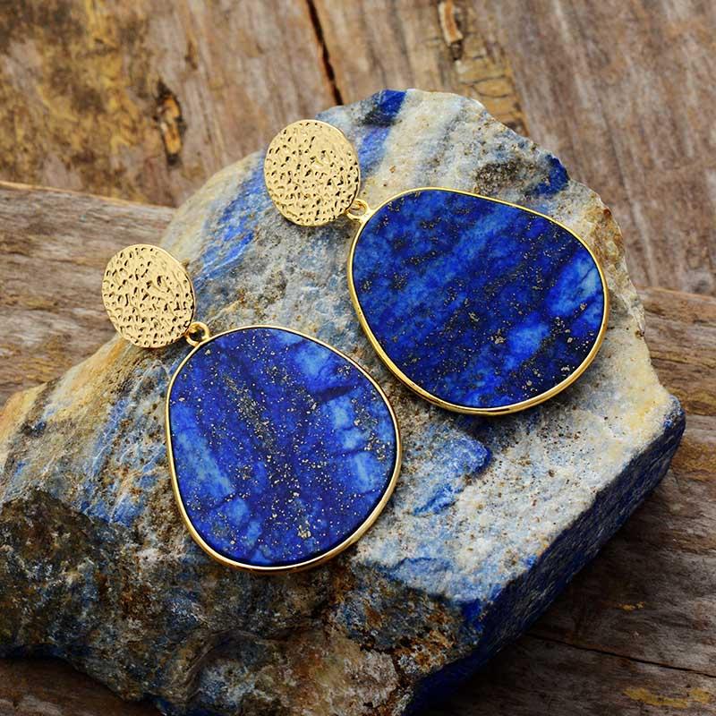 Earrings : HealWithin Lapis Lazuli Bescherming in Lapis Lazuli van Pantino