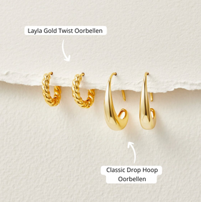Earrings : Oorbellen Roze - Drop Hoop 2cm in van Pantino