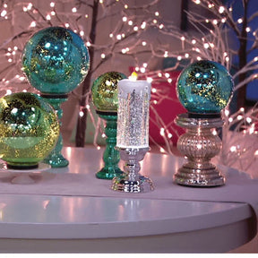 home & garden : Kleur Veranderende LED Water Kaars met Glitter - Gouden Basis in van Pantino