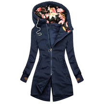 Jacket : Jas Dames Donkerblauw - Damesjas - Warmte voor Winterdagen in Donkerblauw van Pantino