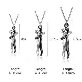 Necklace : Hartelijke Charm Ketting Dames - Warmte Verbinding Genegenheid - Zilver in van Pantino