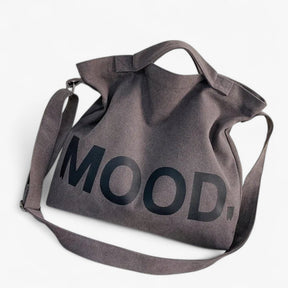 bags : Canvas Tas met Zichtbare Print - Zwart in kleur van de steel van Pantino