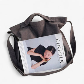 bags : Canvas Tas met Zichtbare Print - Zwart in van Pantino