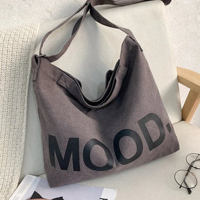 bags : Canvas Tas met Opvallende Print - Zwart in van Pantino