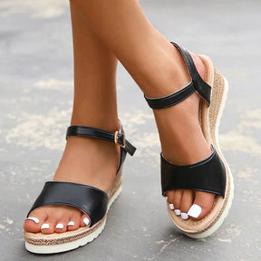 Sandals : Orthopedische Sandalen Dames Zwart - Comfortabele Sandalen met Voetboogondersteuning in van Pantino