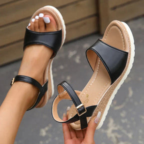 Sandals : Orthopedische Sandalen Dames Zwart - Comfortabele Sandalen met Voetboogondersteuning in Zwart van Pantino