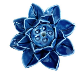 home & garden : Lotusbloem Wierrook Houder - Stijlvol Ontwerp - A in K - Donker-Blauw van Pantino