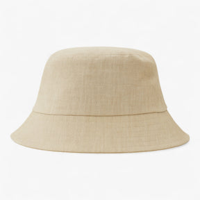 Hat : Heren Linnen Bucket Hat in Beige in Zandschelp van Pantino
