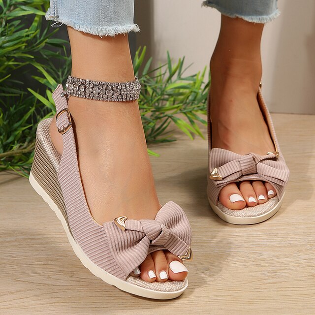 Sandals : Orthopedische Sandalen Dames - Comfortabele Sandalen voor Optimale Ondersteuning - Beige in Roze van Pantino