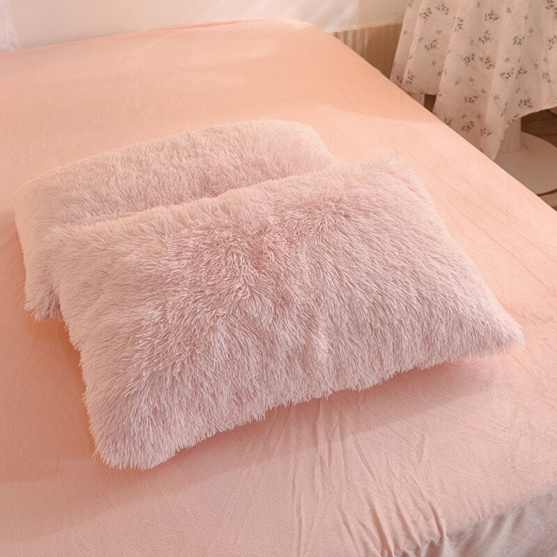 home & garden : Set (5st) Knusse Zachte Fleece Microvezel Winterdeken - Donkerroze in van Pantino