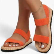 Orthopedic Sandals : Orthopedische Sandalen Dames - Sandalen - Blauw in Oranje van Pantino