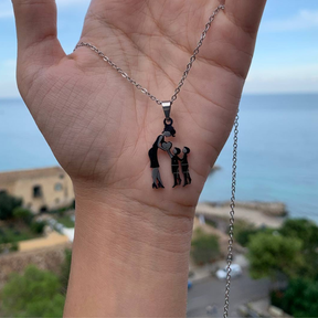 Necklace : ForeverTie Armband Dames - Symbool van Eeuwige Liefde - RVS in Moeder en 2 zonen van Pantino