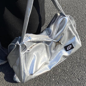 bags : Y2K Schoudertas Dames - Luxe PU-Leer Trendy Vintage Stijl - PU-Leer in van Pantino