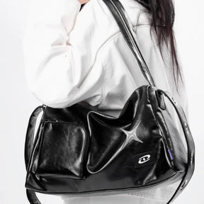 bags : Y2K Schoudertas Dames - Luxe PU-Leer Trendy Vintage Stijl - PU-Leer in van Pantino