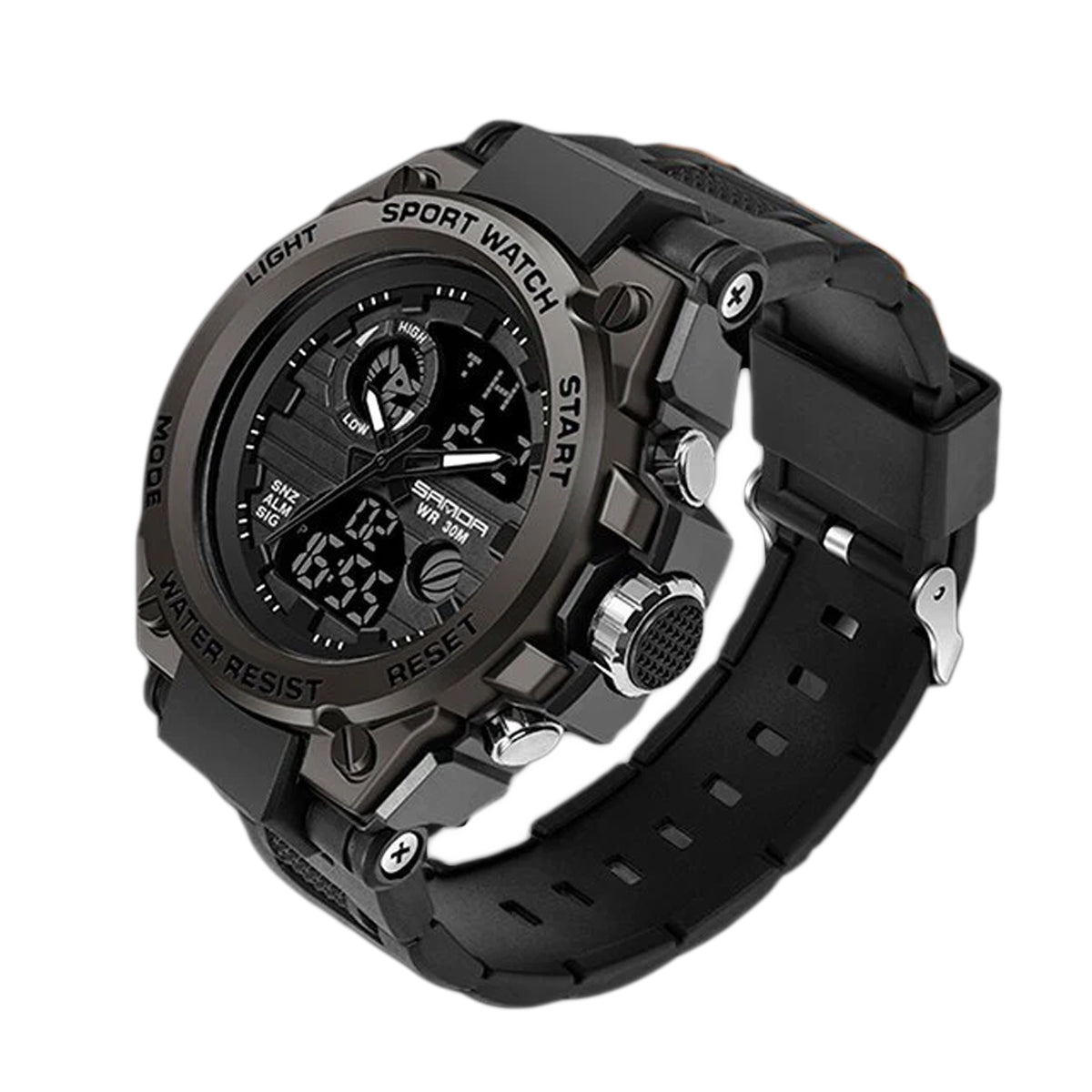 Watches : Waterdicht Heren Sporthorloge Chronograaf - Multifunctioneel Militair voor Outdoor in Nero van Pantinoshop