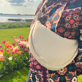 bags : Schoudertas Dames Beige - Trendy Herfst Nylon in van Pantino