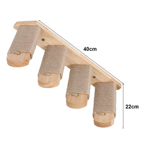pets : Kattenklimplank Wandmontage - Krabpaal Instinct Training - Hout in Eerste Trap van Pantino