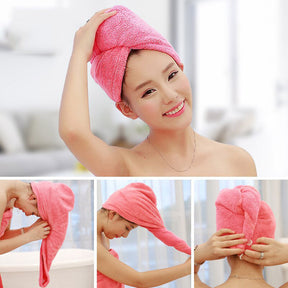 Hair Towel : Dry Hair Towel Rood/3 Stuk in van Pantino