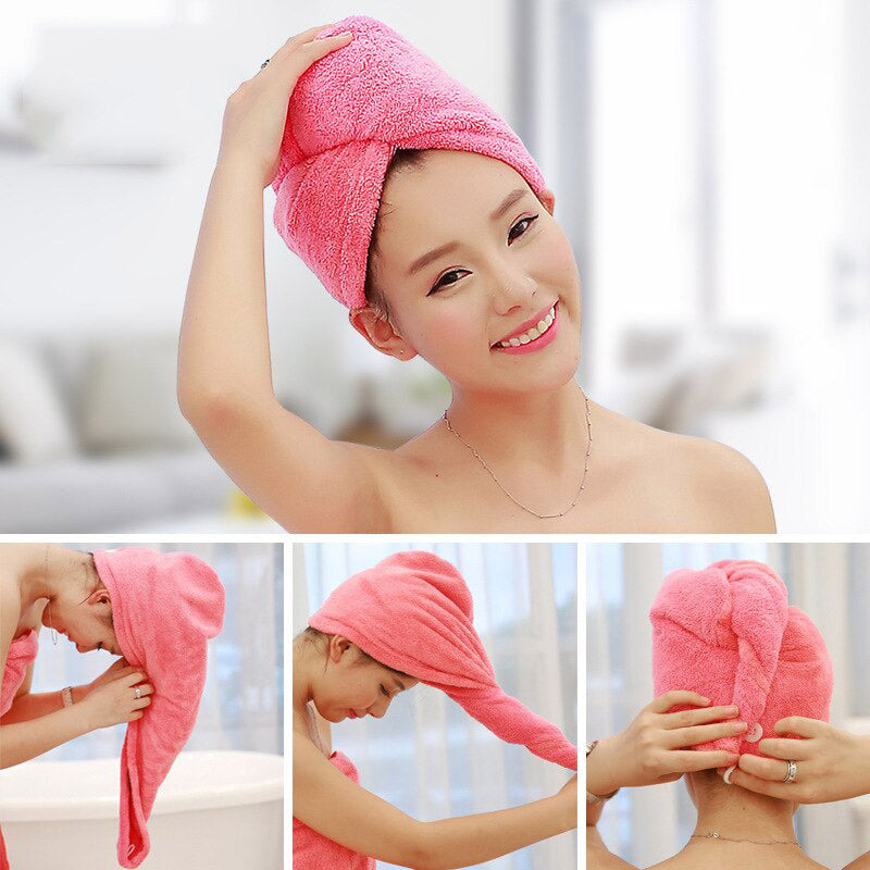 Hair Towel : Dry Hair Towel Rood/3 Stuk in van Pantino