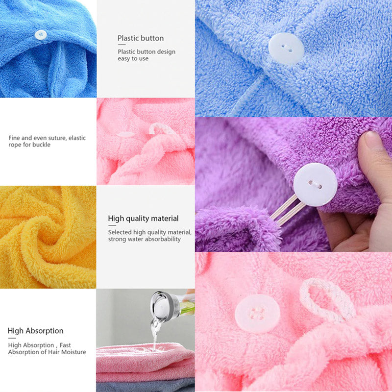 Hair Towel : Dry Hair Towel Rood/3 Stuk in van Pantino