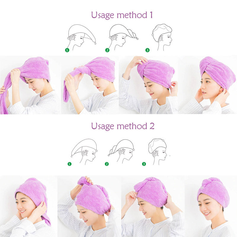 Hair Towel : Dry Hair Towel Rood/3 Stuk in van Pantino