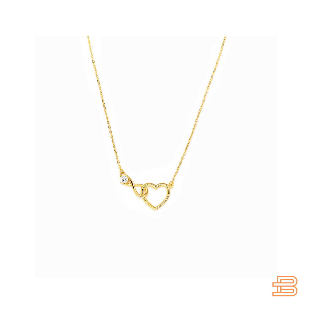 Necklace : DualHearts - Twee Harten, Één Liefde - Goud in GOUD van Pantino