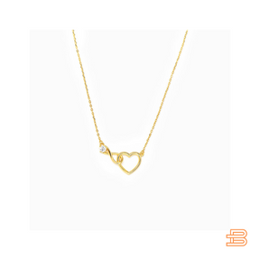 Necklace : DualHearts - Twee Harten, Één Liefde - Goud in GOUD van Pantino