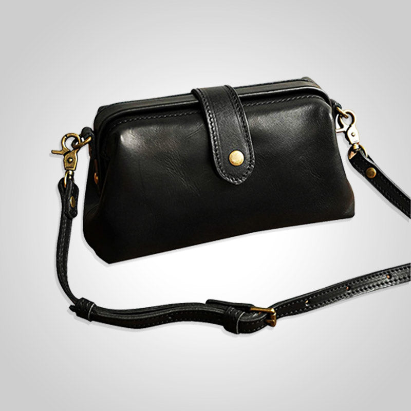bags : Premium Leather Bag Dames Leer - Lichtbruin in van Pantino
