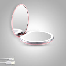 Portable Mirror : Portable Led Mirror - Roze in Roze van Pantino