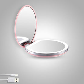 Portable Mirror : Portable Led Mirror - Roze in Roze van Pantino