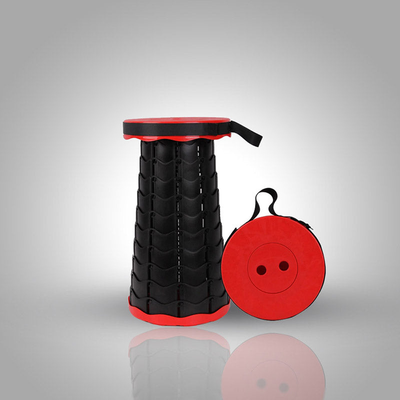 outdoor equipment : Opvouwbare Zit Kruk Rood - Compact Draagbaar Lichtgewicht - Aluminium in rood van Pantino