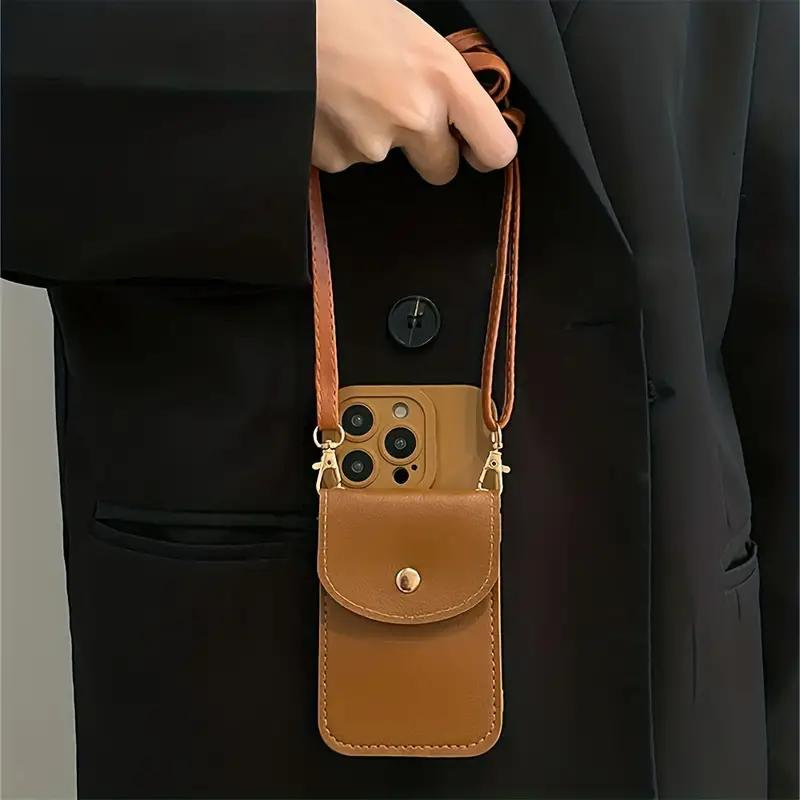 Phone Case : Portemonnee Zwart - Marissa Telefoonhoesje - Crossbody Telefoonhoesje met Riem in van Pantino