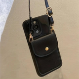 Wallet Black - Marissa Phone Case - Crossbody Phone Case with Strap