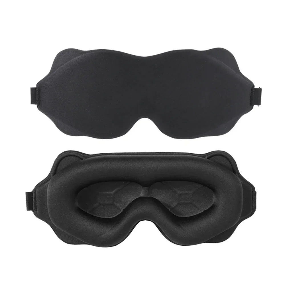 Masques de sommeil : Verstelbaar 3D-slaapmasker - anti-lichtcomfort voor mannen en vrouwen in Zwart van Pantino