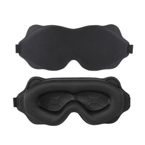 Masques de sommeil : Verstelbaar 3D-slaapmasker – anti-lichtcomfort voor mannen en vrouwen in Zwart van Pantino