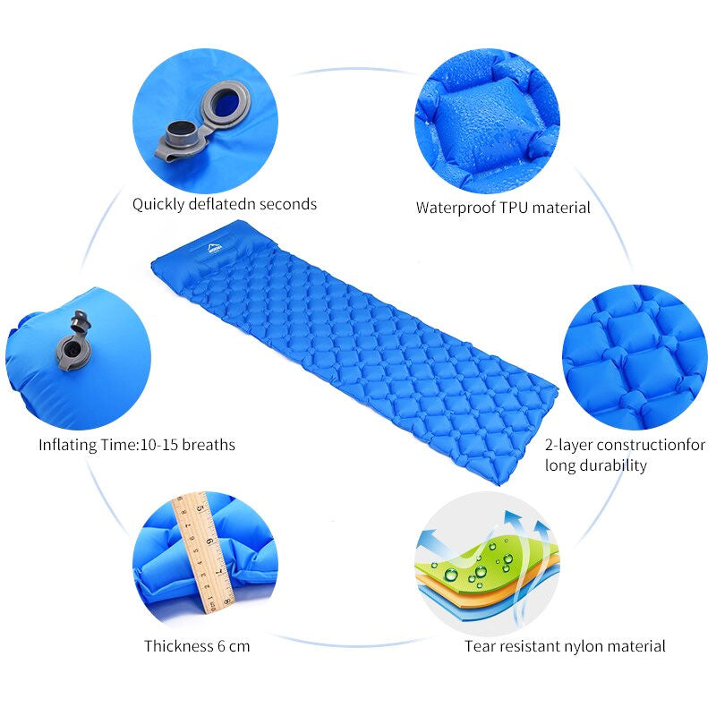 other : Matrastopper Blauw Pro - Memory Foam - Anti-Slip in van Pantino