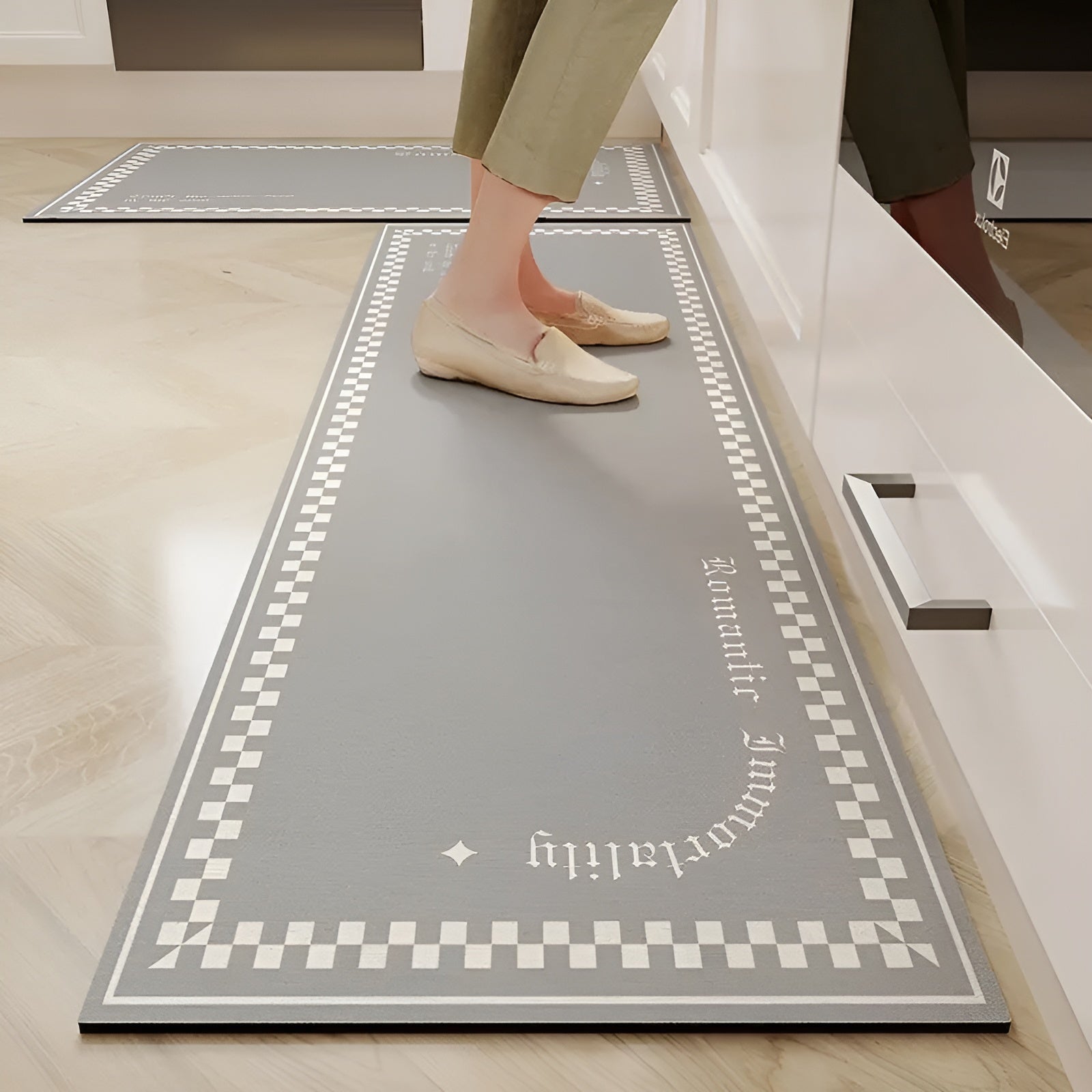 home & garden : Sneldrogende Anti-Slip Keukenmat - Superabsorberend Waterbestendig - Microvezel in Letters van Pantino