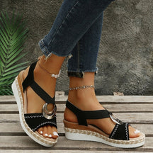 Orthopedic Sandals : Orthopedische Sandalen Dames - Sandalen - Goud in Zwart van Pantino